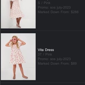 For Love And Lemons Pink Floral Kids Dress